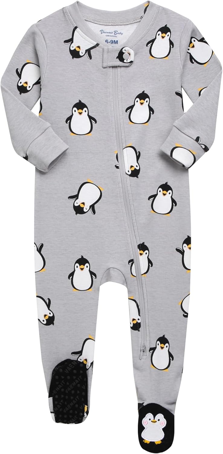 VAENAIT BABY Infant Toddler Boys Girls Footed Pajamas One-PIece Romper Sleep and Play 0M-2T