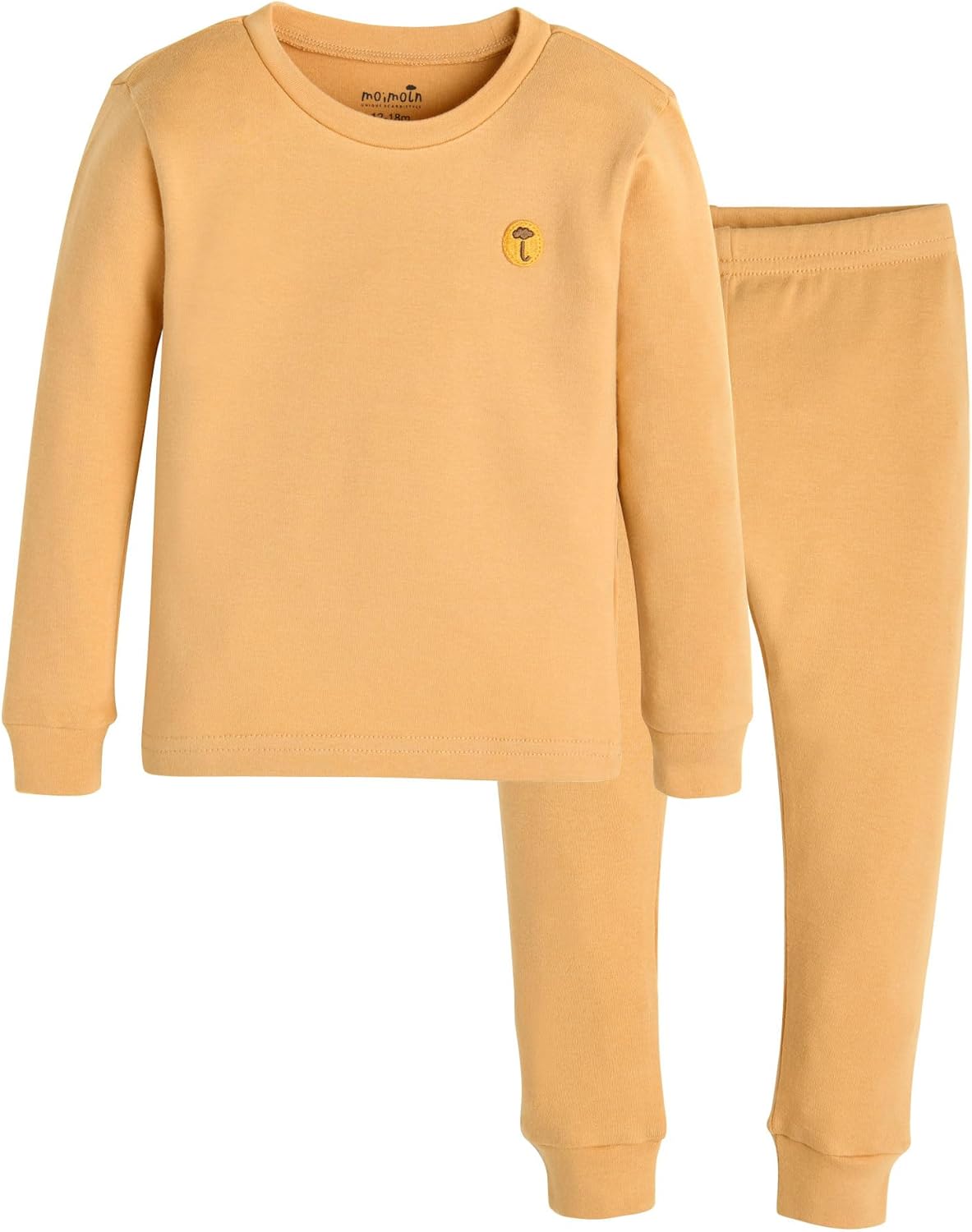 moimoln 6M-8Y Modal Cotton Solid Soft Breathable Baby Toddler Boys Girls Snug fit Pjs Long Sleeve Pajamas Set Sleepwear Daily