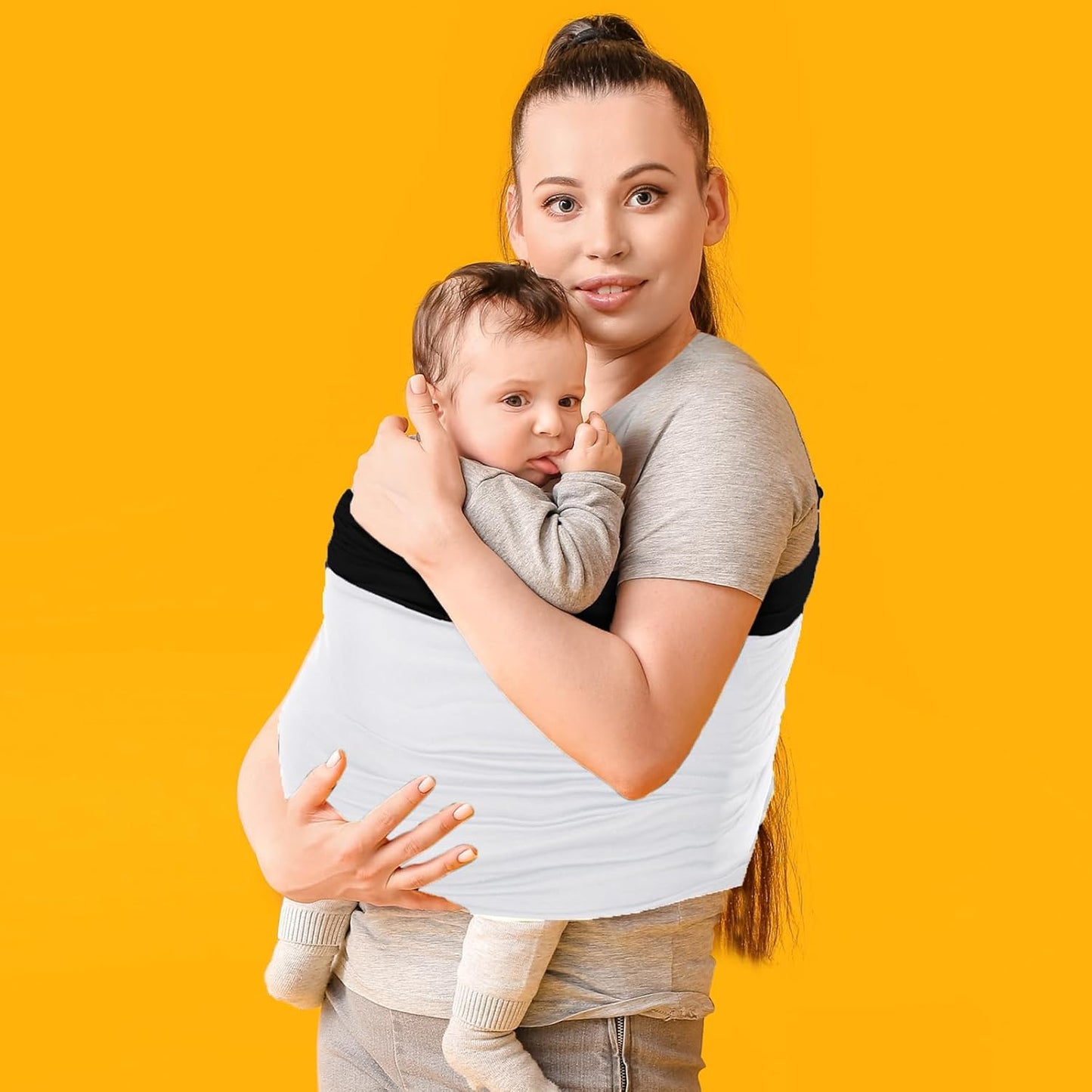 TKKOK Baby Wrap Carrier, Unisex Baby Carrier, Lightweight & Ultra Soft, Easy to Wear Baby Wrap, Perfect for Newborn Toddlers