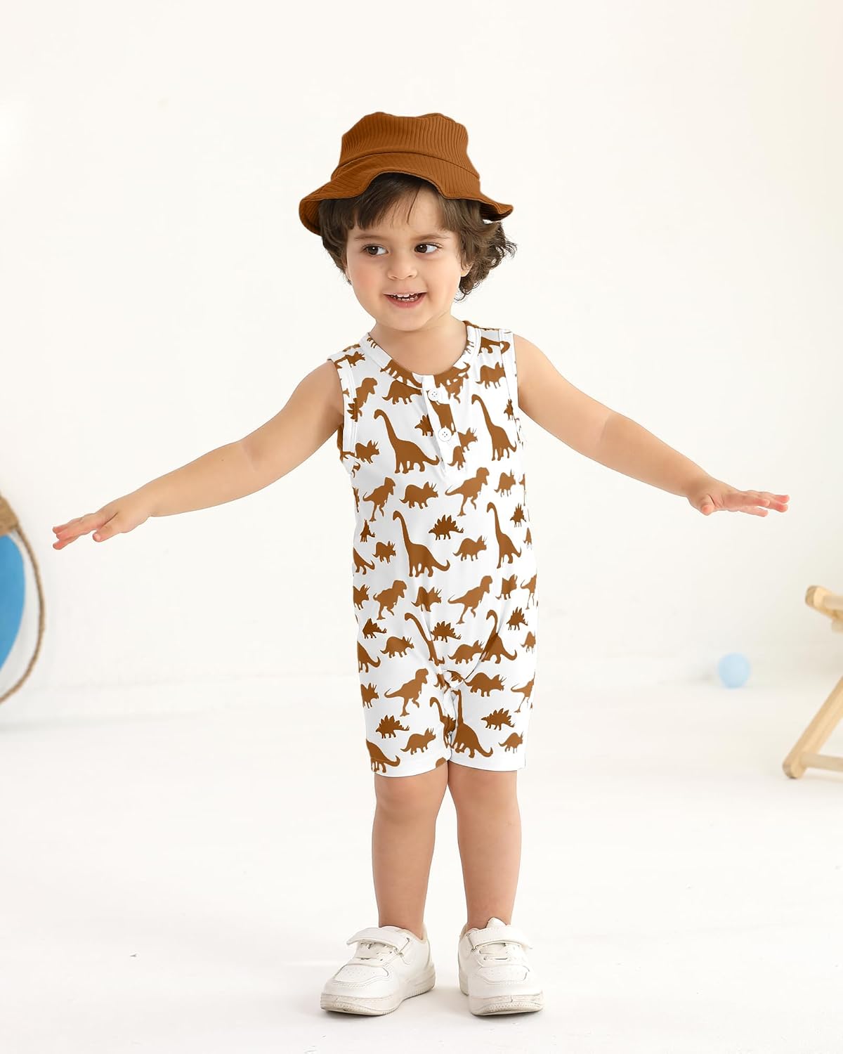 NZRVAWS Newborn Baby Boy Clothes Infant 0 3 6 9 12 Months Romper Sleeveless Jumpsuit Bodysuit Hat