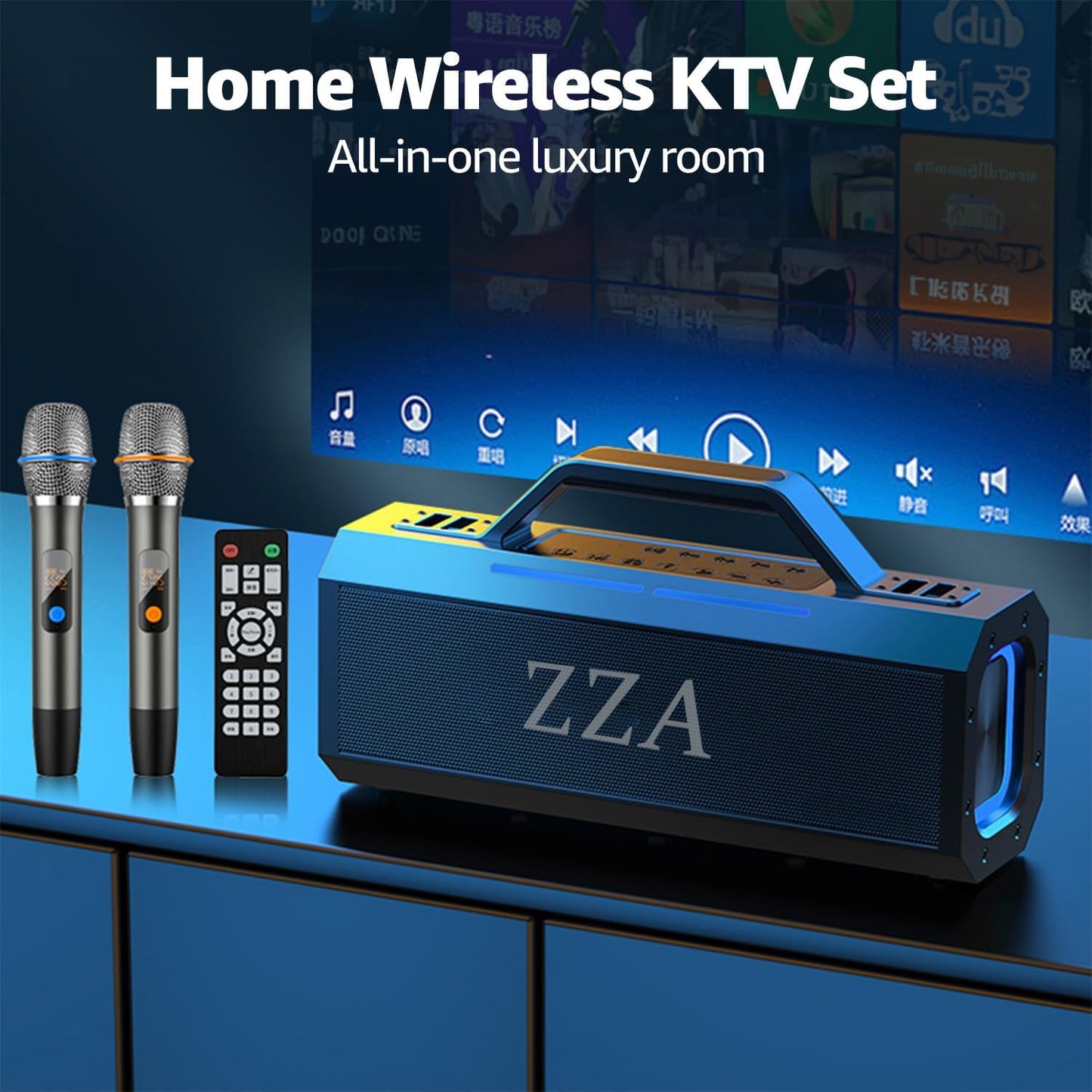 Portable Bluetooth Speakers, 60W Peak Wireless Outdoor Speaker with Subwoofer, Deep Bass, 3 Lighting Mode, 100dB Loud Party Speakers for Camping, Beach, Garage