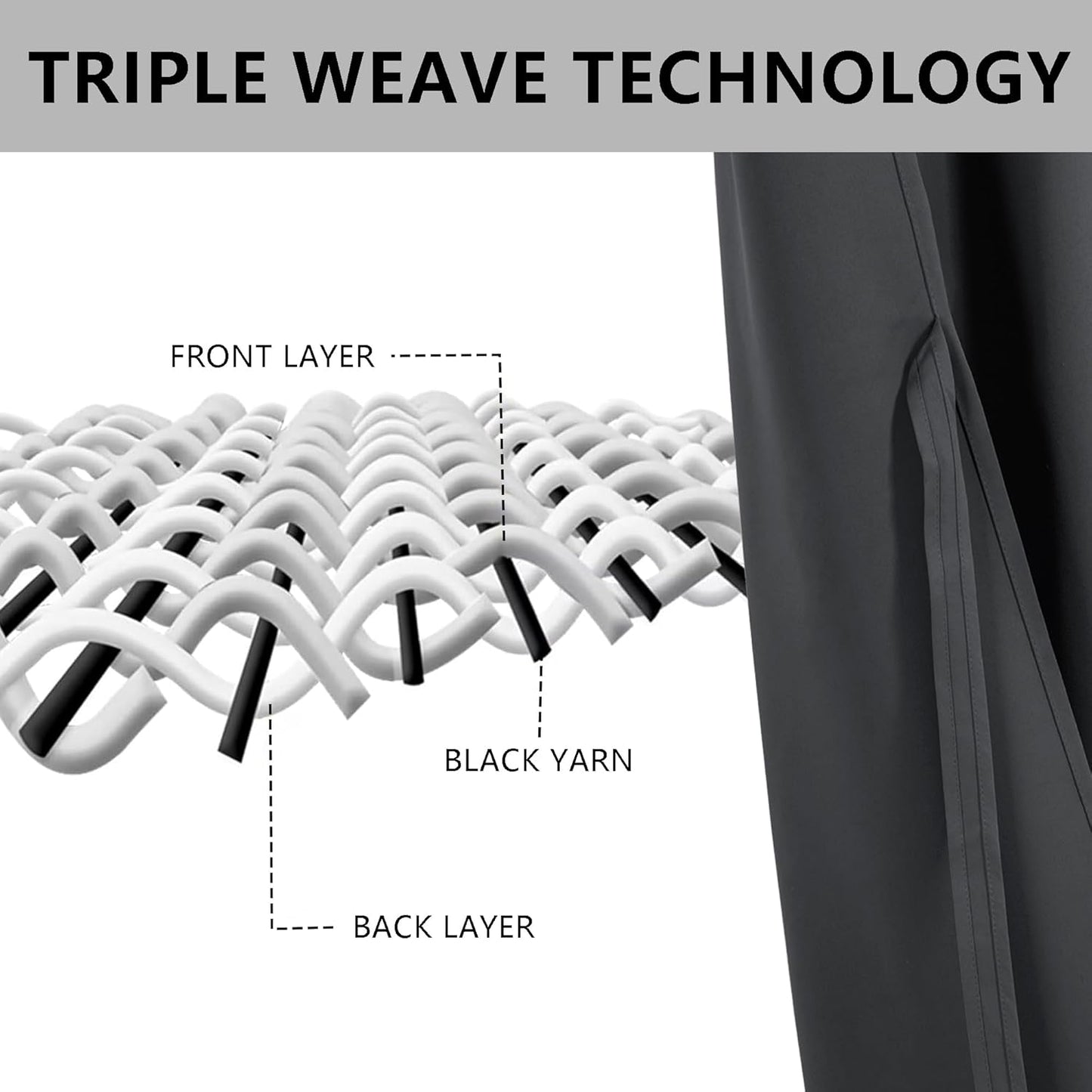 XWZO Blackout Curtains for Bedroom 63 inch Length Room Darkening Thermal Insulated Rod Pocket Curtains for Living Room with Tiebacks,Dark Grey,W42 x L63,Set of 2