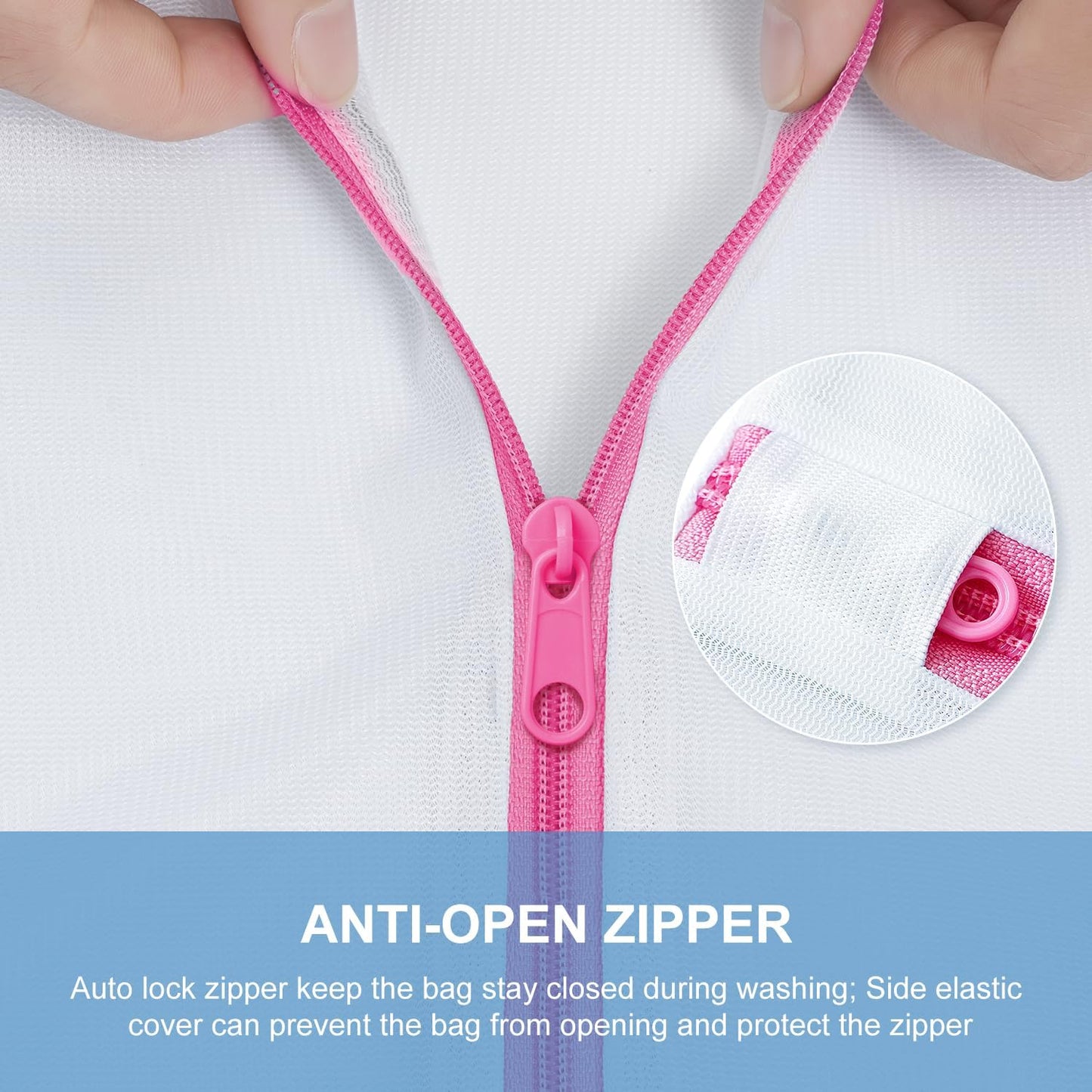 BAGAIL Laundry Bags Mesh Wash Bag for Intimates Lingerie and Delicates, 5Pcs (1XL,2L,2M)