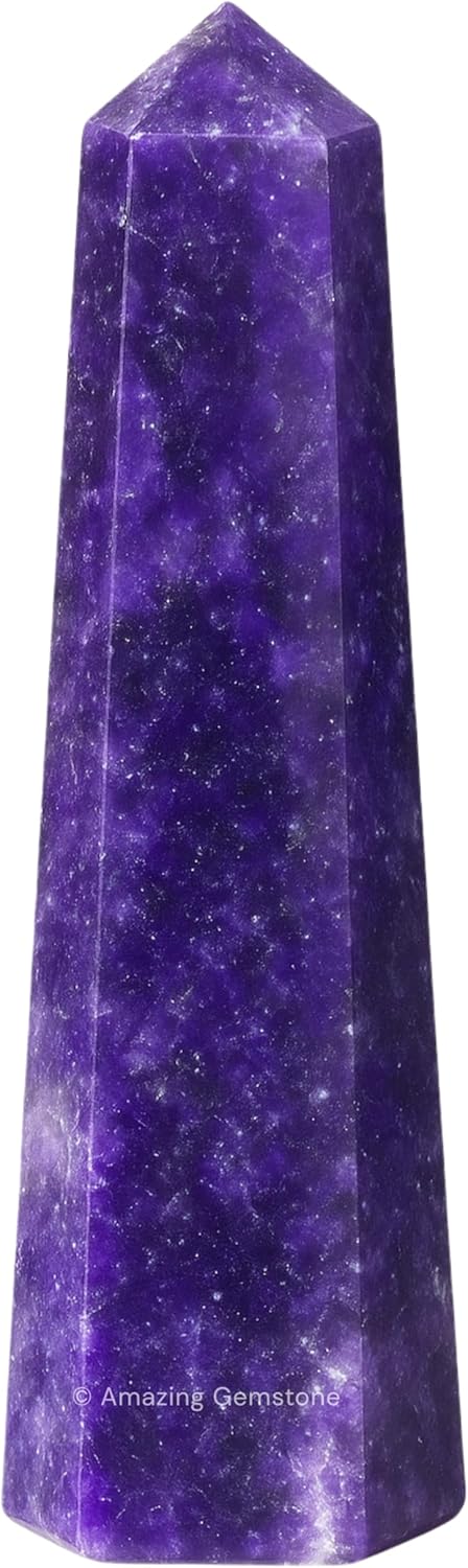 Amazing Gemstone Lepidolite Crystal Towers ~ Natural Healing Crystal Point Obelisk for Reiki Healing and Crystal Grid (2" to 3" INCH)