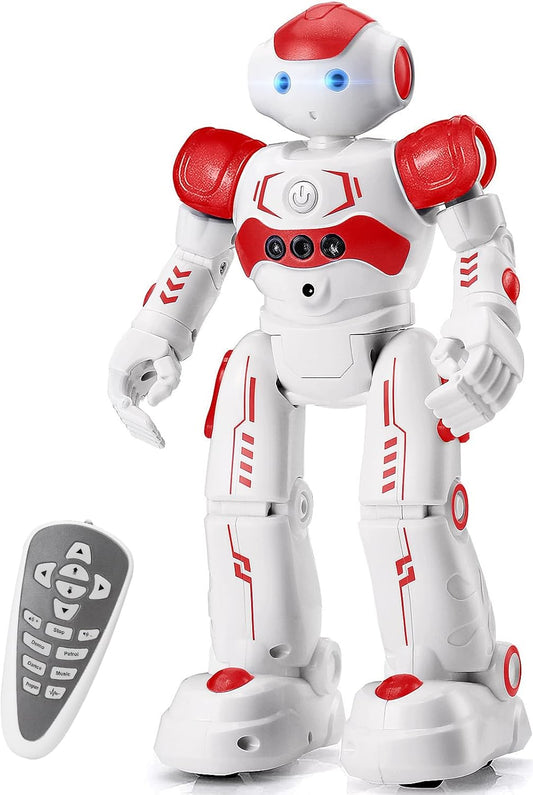 KingsDragon RC Robot Toys for Kids, Gesture & Sensing Programmable Remote Control Smart Robot for Age 3 4 5 6 7 8 Year Old Boys Girls Birthday Gift Present,Red