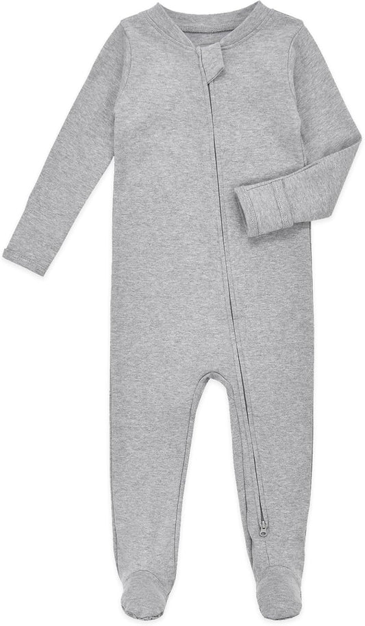 Aablexema Baby Footie Pajamas with Mittens - 3Pcs Infant Footed Sleeper Cotton Sleepwear Outfits