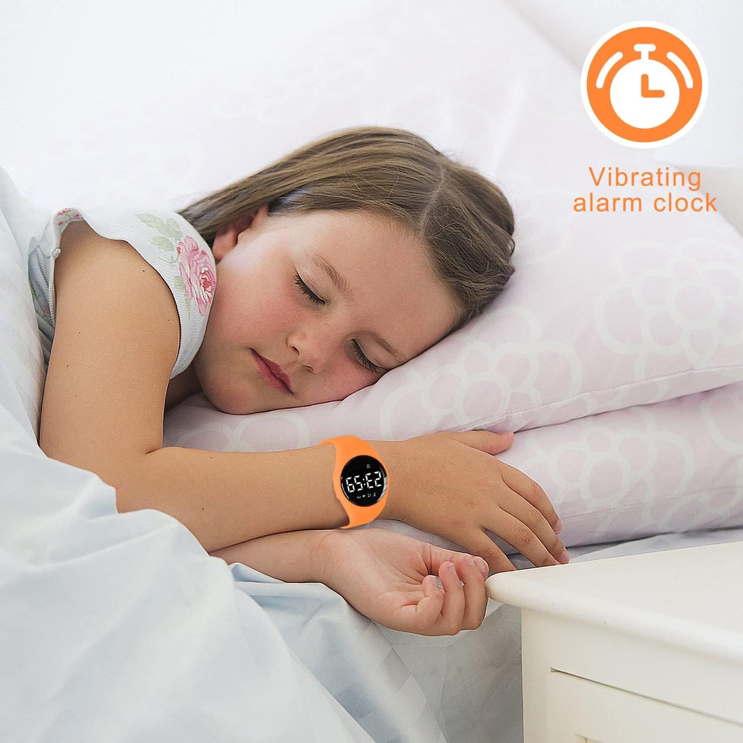 Kids Watches for Girls Boys Digital Sport Watch with Step Counter Pedometer Vibration Alarm Clock, No App Waterproof Fitness Tracker Kids Watch Boys Girls Teens Students Ages 5-16