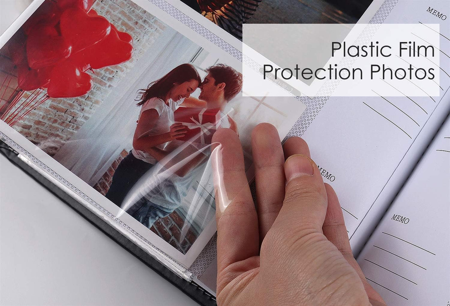 RECUTMS Photo Albums for 4x6 Photos Holds 300, 3 Per Pages Photo Picture Album PU Leather Cover, Horizontal Photos Record Family Wedding Anniversary Baby Holiday Album(Grey)