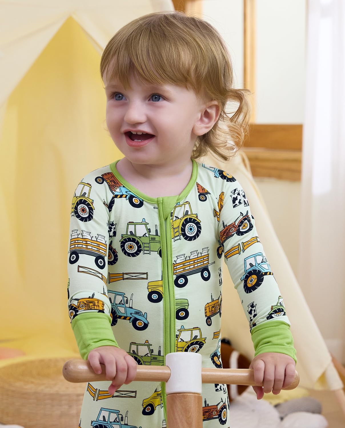 Bamboo Viscose Baby Convertible Footie Pajama, Zipper Pajamas for Baby Boys & Girls, Sleep & Play Footed Pjs