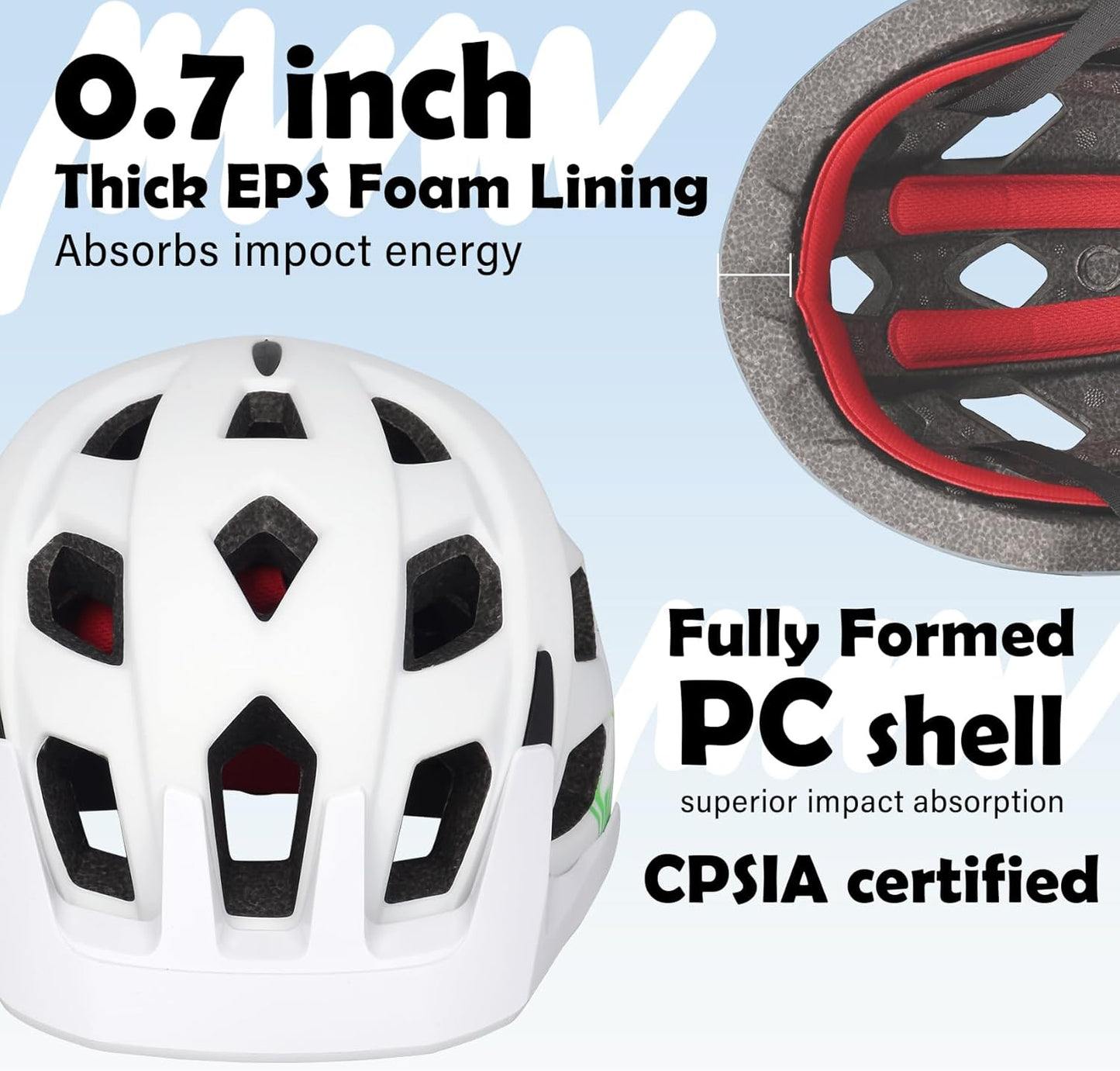 Kids Bike Helmet, 2 Size Adjustable for Youth Toddler Boys & Girls 3-5-8-10-12-14 Years, Child Helmets with Visor for Skating Cycling Scooter