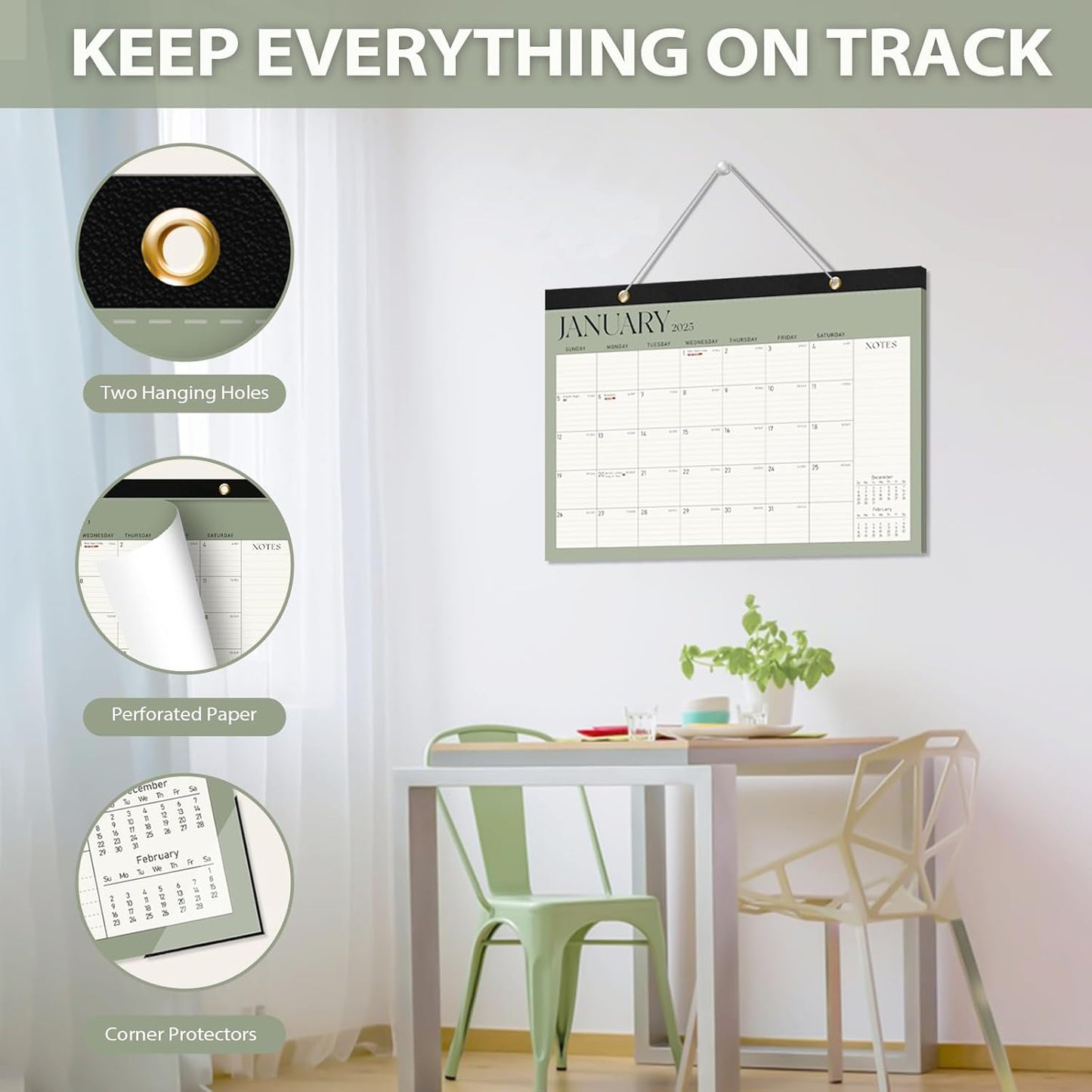 2026 Desk Calendar, Large Desktop/Wall Monthly Calendar (Jan. 2026 - Jun. 2027) 17'' x 12'' School Year Desk Planner for Teacher Family Office Supplies