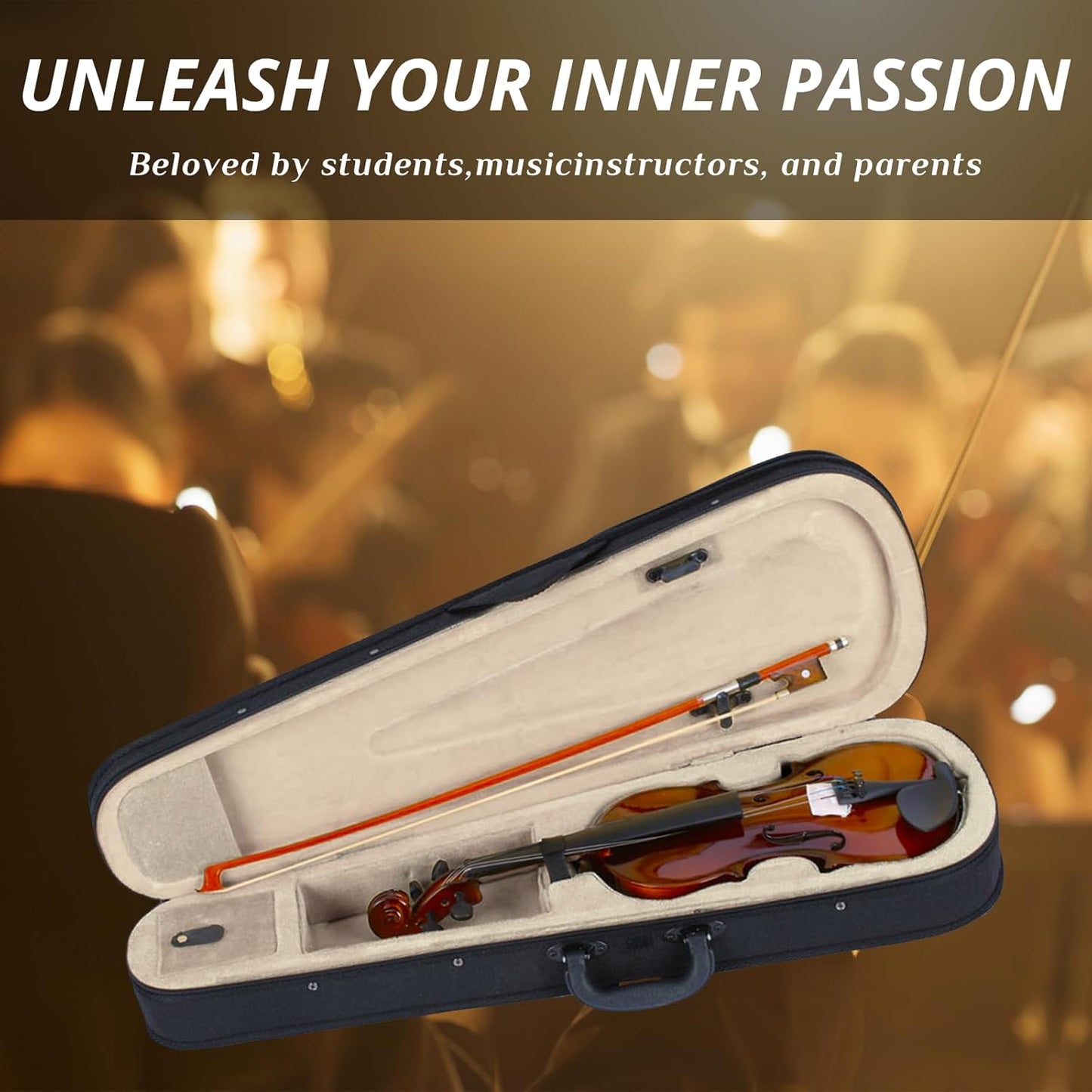 Ktaxon 1/4 Violin for Beginners, Fiddle for Students and Enthusiasts, Acoustic Violin Kit with Case, Bow, Rosin & Manual