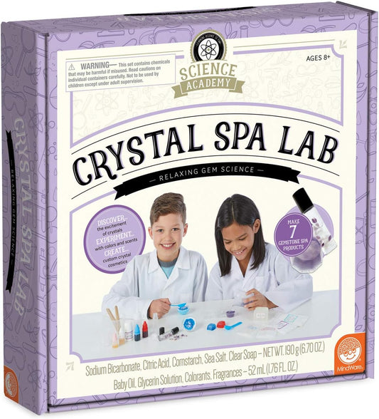 MindWare Science Academy Crystal Spa lab - Kids & Teens Create 3 spa Gifts with Our 19pc Science kit – A Creative DIY Chemistry kit for Both Boys & Girls – Great Gift for Children & Teenagers