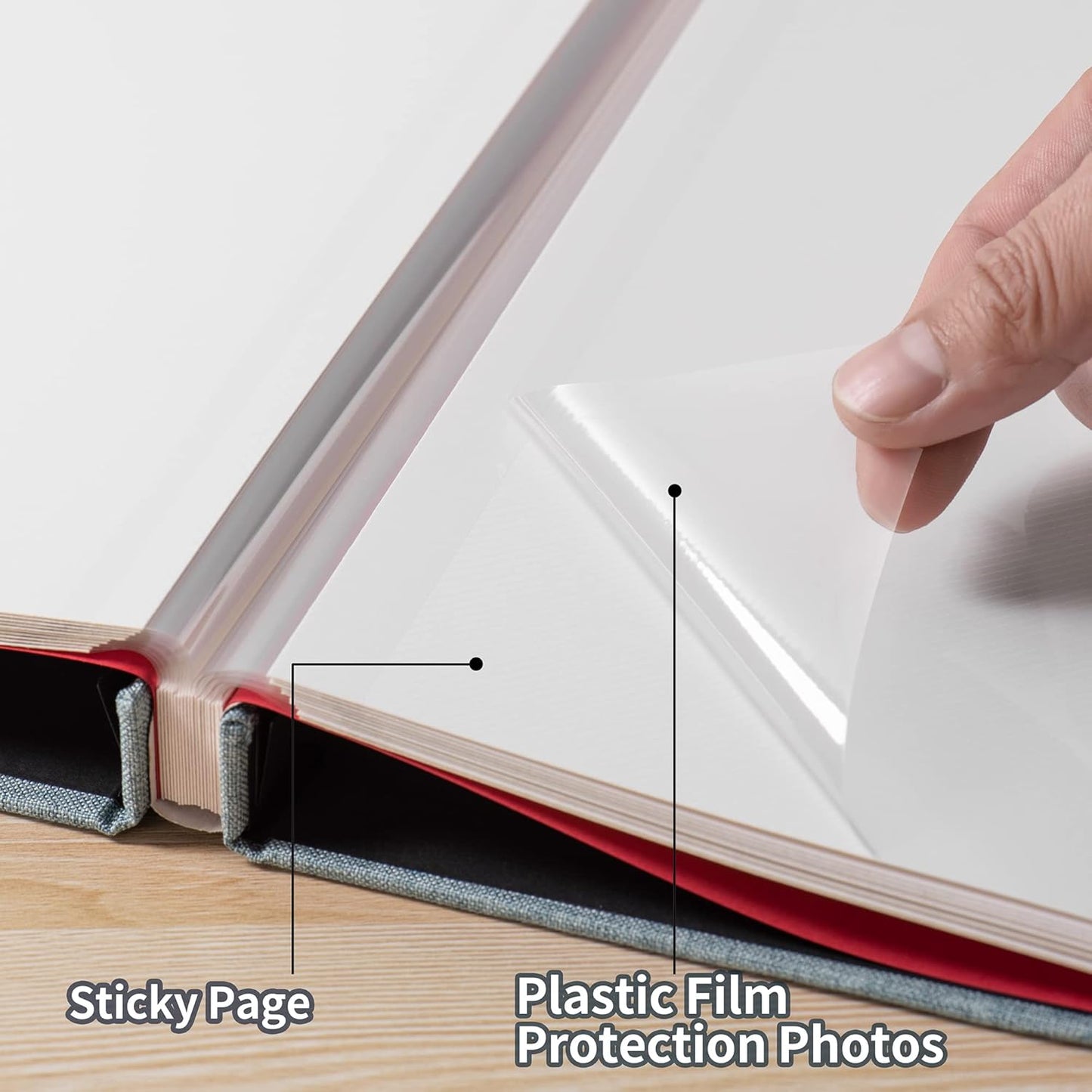 Photo Album Self Adhesive Scrapbook Album for 4×6 Pictures DIY Magnetic Linen Cover Album 30 Blank Pages Great Gift for Family, Wedding, Birthday, Christmas, Anniversary(Green)