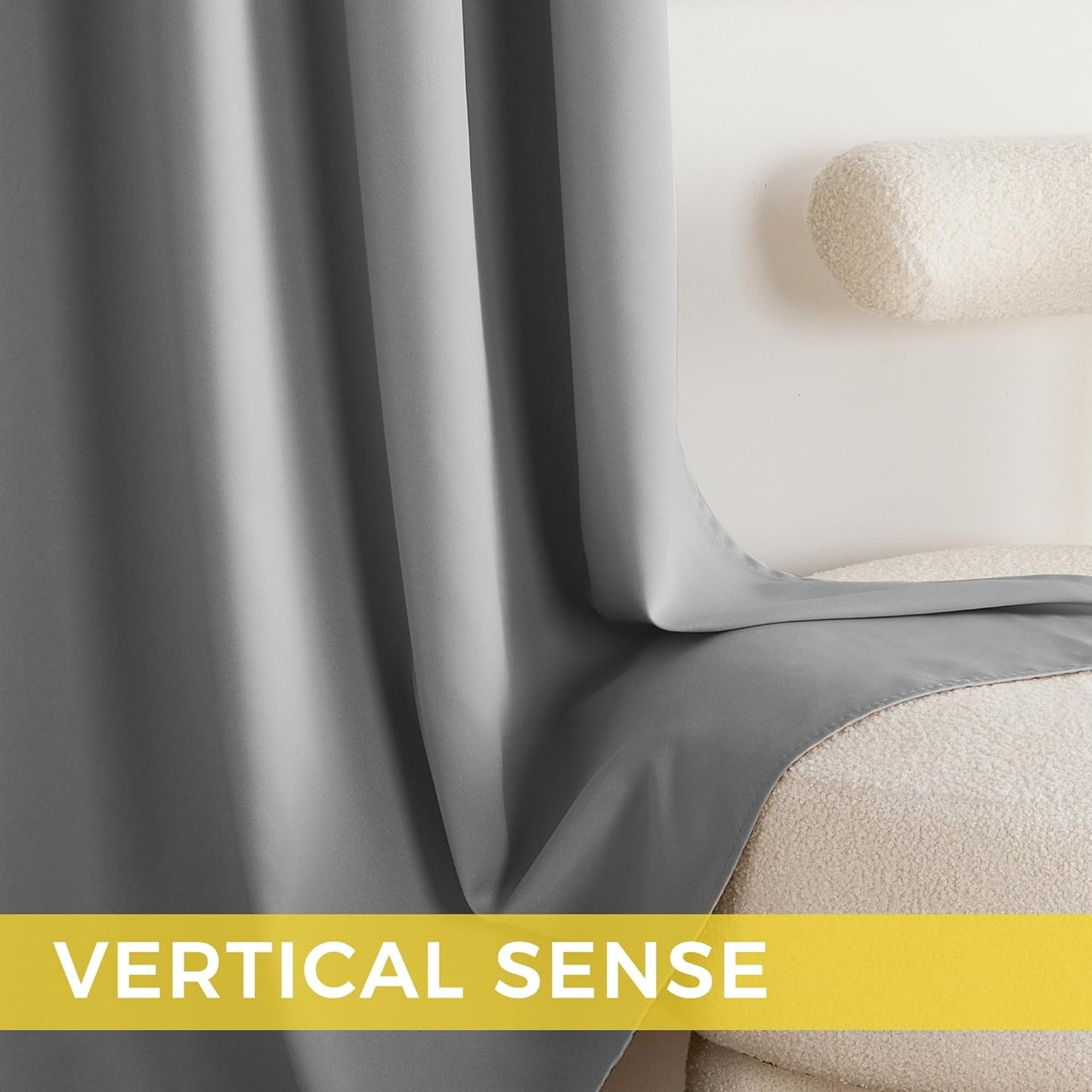 NICETOWN Silver Grey Curtains for Living Room 84 inches Long 2 Panels, Thermal Grommet Curtains for Living Room, Noise Reducing Privacy Window Treatment Shades for Bedroom, Laundry Patio, W52