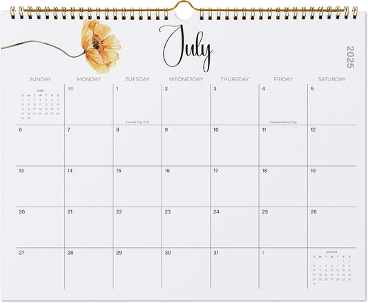 2025 Wall Calendar, Jokotha 18 Monthly Calendar Runs from Jul 2025 to Dec 2026, Home Schooling Planner for Famialy and School, Wirebound,15 x 12 Inches