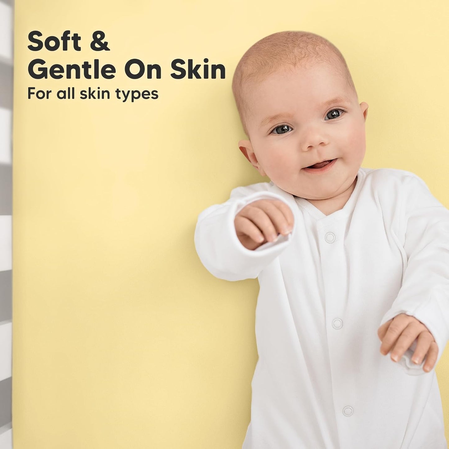 KeaBabies 2-Pack Organic Crib Sheets for Boys, Girls - 52x28 Fitted Crib Mattress Sheet Neutral, Breathable Jersey Cotton Cover for Baby Bed, Toddler Mattress, Soft & Cute Prints (Sunshine)