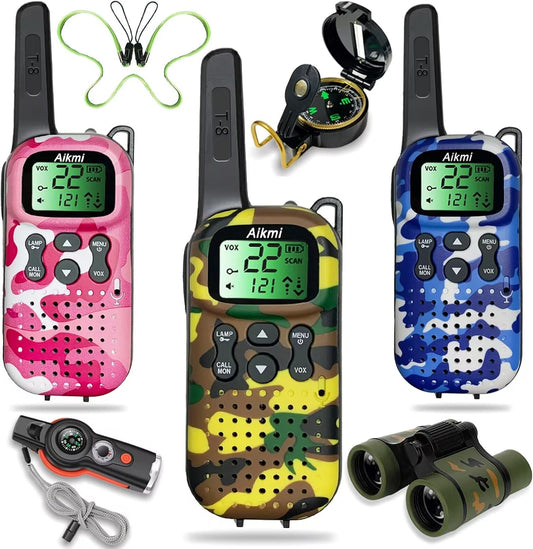 Walkie Talkies for Kids Toys Boys Gifts Aged 5+ Long Range 2 Way Radio for Camping Hunting Hiking Outdoor Game 6 7 8 9 10 Year Old Birthday Present for Kids