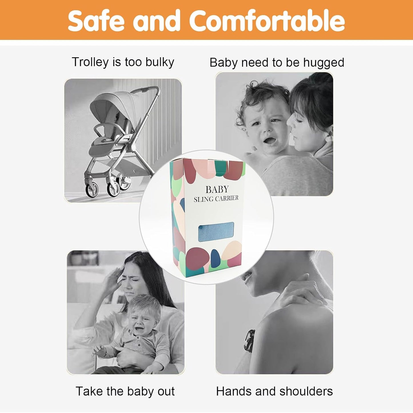 Baby Sling Carrier,Toddler Carrier,Upgraded 2025 Baby Sling with 4 Adjustable Straps(10-30lbs),Lightweight,Portable and One Size Fits All(Leaf)