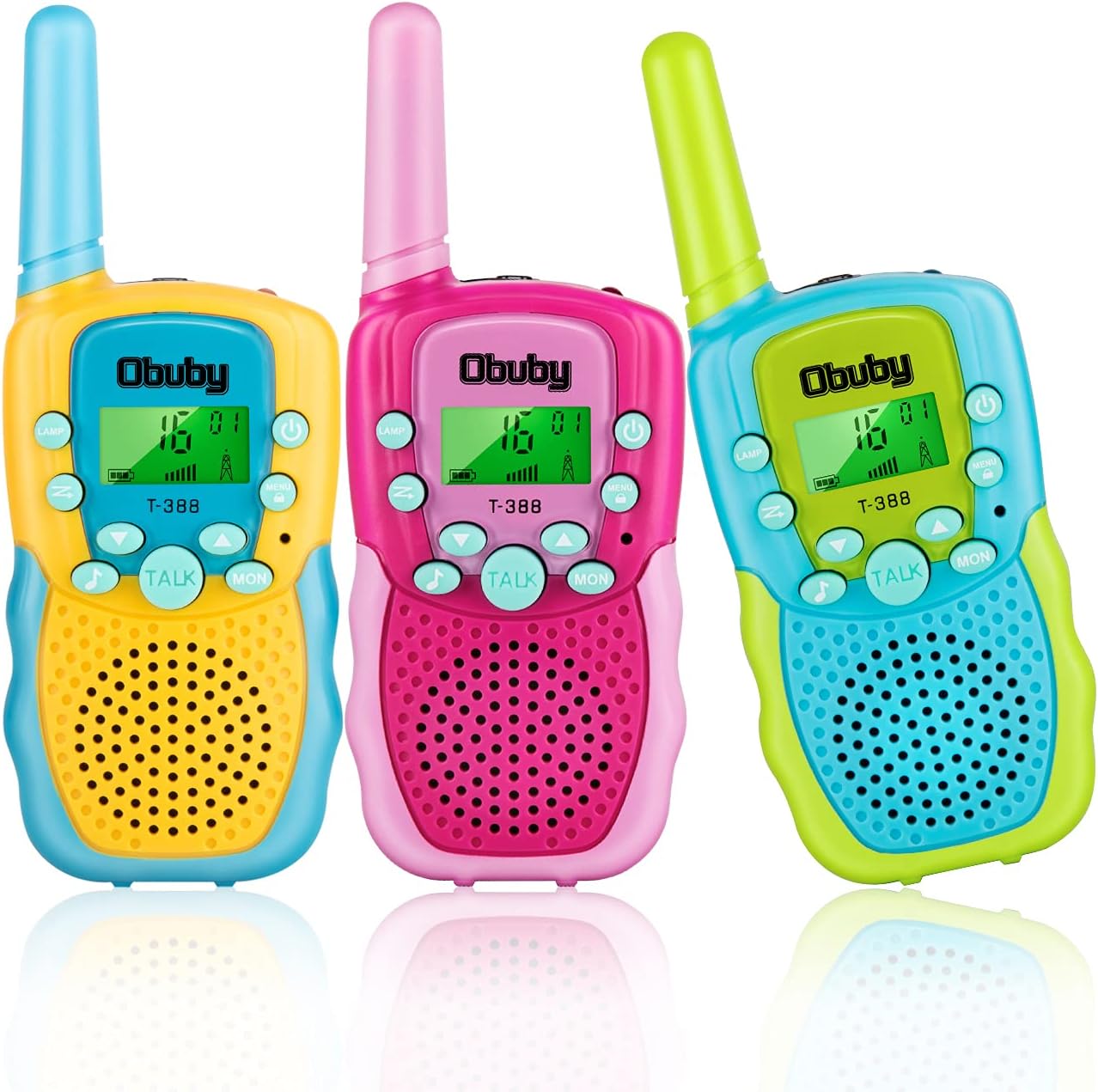 Obuby Toys for 3-12 Year Old Boys Walkie Talkies for Kids 22 Channels 2 Way Radio Gifts Toys with Backlit LCD Flashlight 3 KMs Range Gift Toys for Age 3 up Boy and Girls to Outside , Hiking, Camping