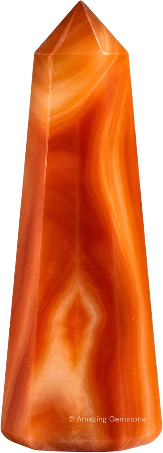 Amazing Gemstone Carnelian Onyx Crystal Towers ~ Natural Healing Crystal Point Obelisk for Reiki Healing and Crystal Grid (2 to 3 INCH)