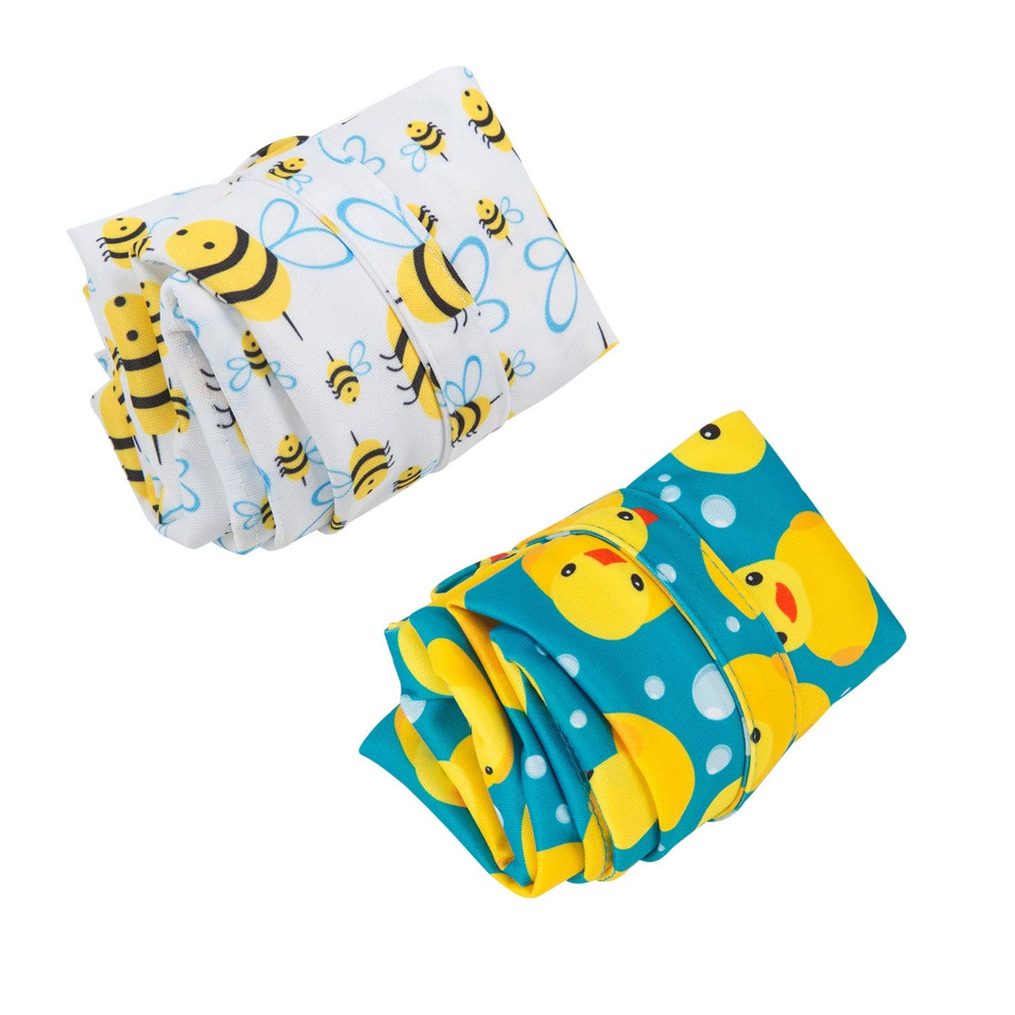 ALVABABY 2pcs Cloth Diaper Wet Dry Bags Waterproof Reusable with Two Zippered Pockets Travel Beach Pool Daycare Soiled Baby Items Yoga Gym Bag for Swimsuits or Wet Clothes L114117