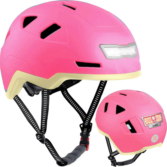 Kid Bike Helmets for Boys and Girls | Fit Head 51-54cm Circumference | CPSC & NTA-8776 Dual Certified | Multi-Sport Helmets with LED Lights, Magnetic Buckle, Detachable Visor