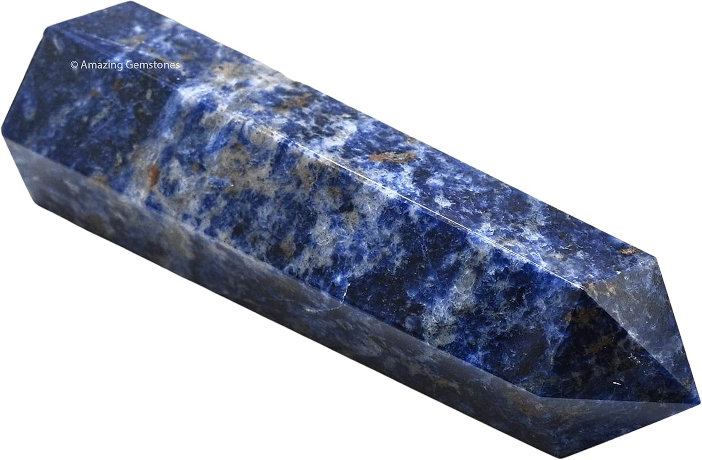 Amazing Gemstone Large Sodalite Crystal Towers ~ Natural Healing Crystal Point Obelisk for Reiki Healing and Crystal Grid (5.5 to 6 INCH)
