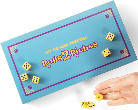 Award-Winning Board Game for Families – Rolls 2 Riches | Fast-Paced Dice, Card & Strategy Game for Kids & Adults | Perfect for Parties, Travel, Camping, Game Nights & Outdoor Summer Fun