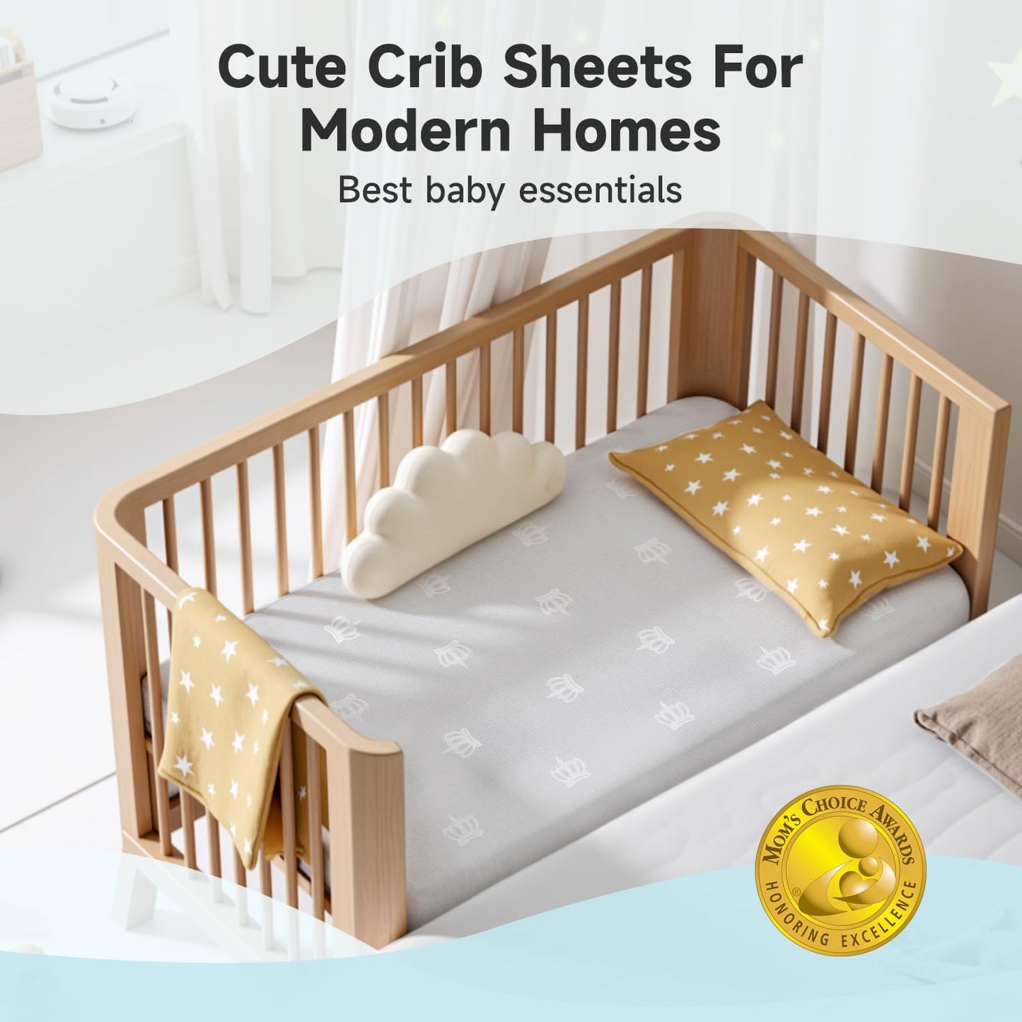 Breathable Crib & Toddler Mattress, Dual-Sided, Memory Foam, Waterproof, Removable and Machine-Washable Cover for Toddler and Baby, Standard Size Baby Mattresses for Crib 52" x 27" x 5