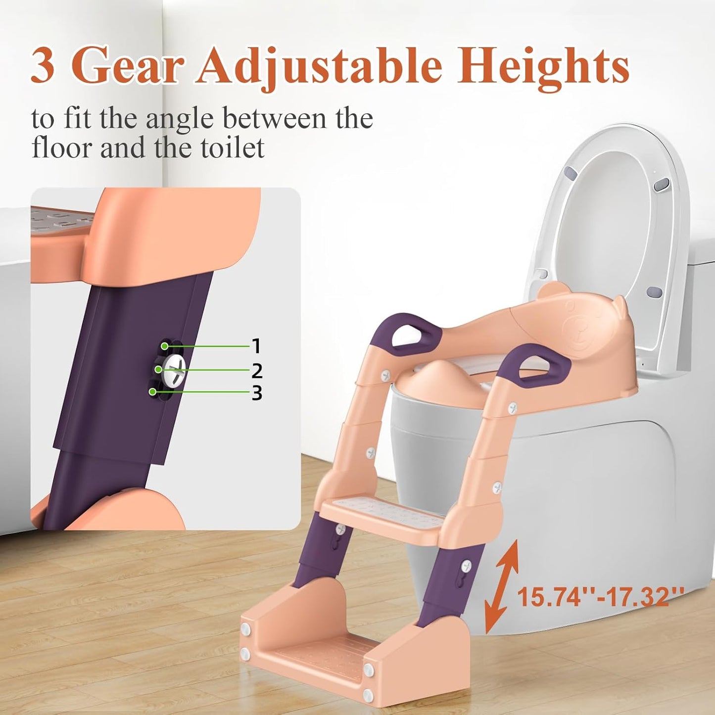 Potty Training Seat, Toddler Toilet Seat for Little Boys Girls, Potty Training Toilet with Urinals, Toddler Step Stool Ladder and Splash Guard