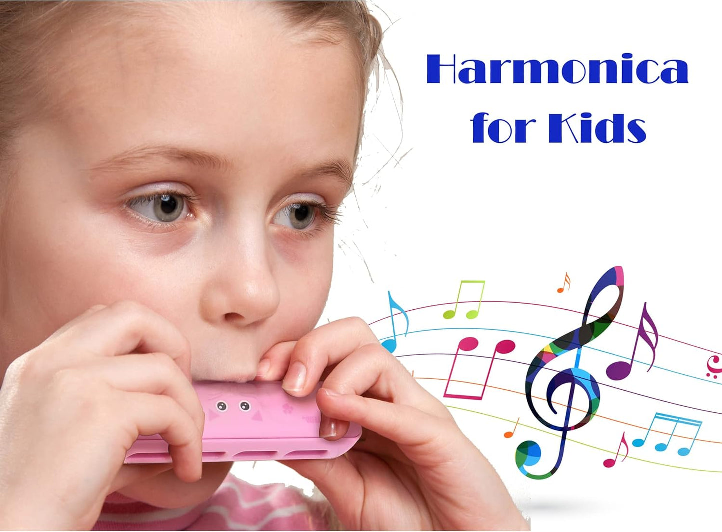 Color Blues Harmonica, Key of C for Kids, Children, Toddler and Beginners,10 Hole 20 Tones Musical Instrument Toy Gift