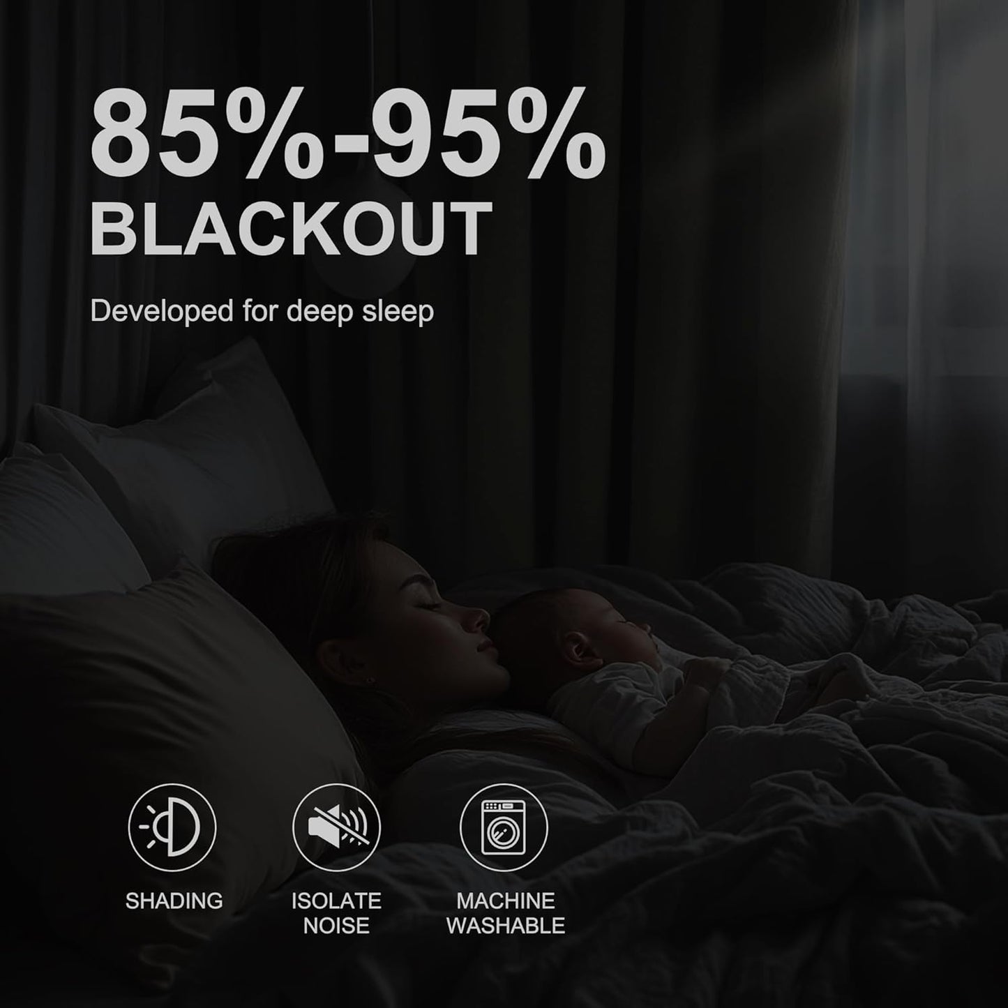 NICETOWN Farmhouse Blackout Curtains 84 Inch Length for Living Room, Grommet Thermal Insulated Window Treatment Drapes for Bedroom, Light Beige Plylux Curtains for Patio Glass Door, 1 Pair, 52 X 84