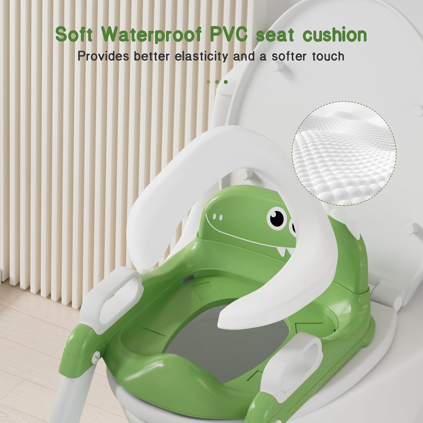 Potty Training Seat, Toddler Toilet Seat for Kids Boys Girls, 2 in 1 Potty Training Toilet for Kids, Splash Guard Anti-Slip Pad Step Stool, Adjust High Potty Chair for Toddler Kid Boys Girls