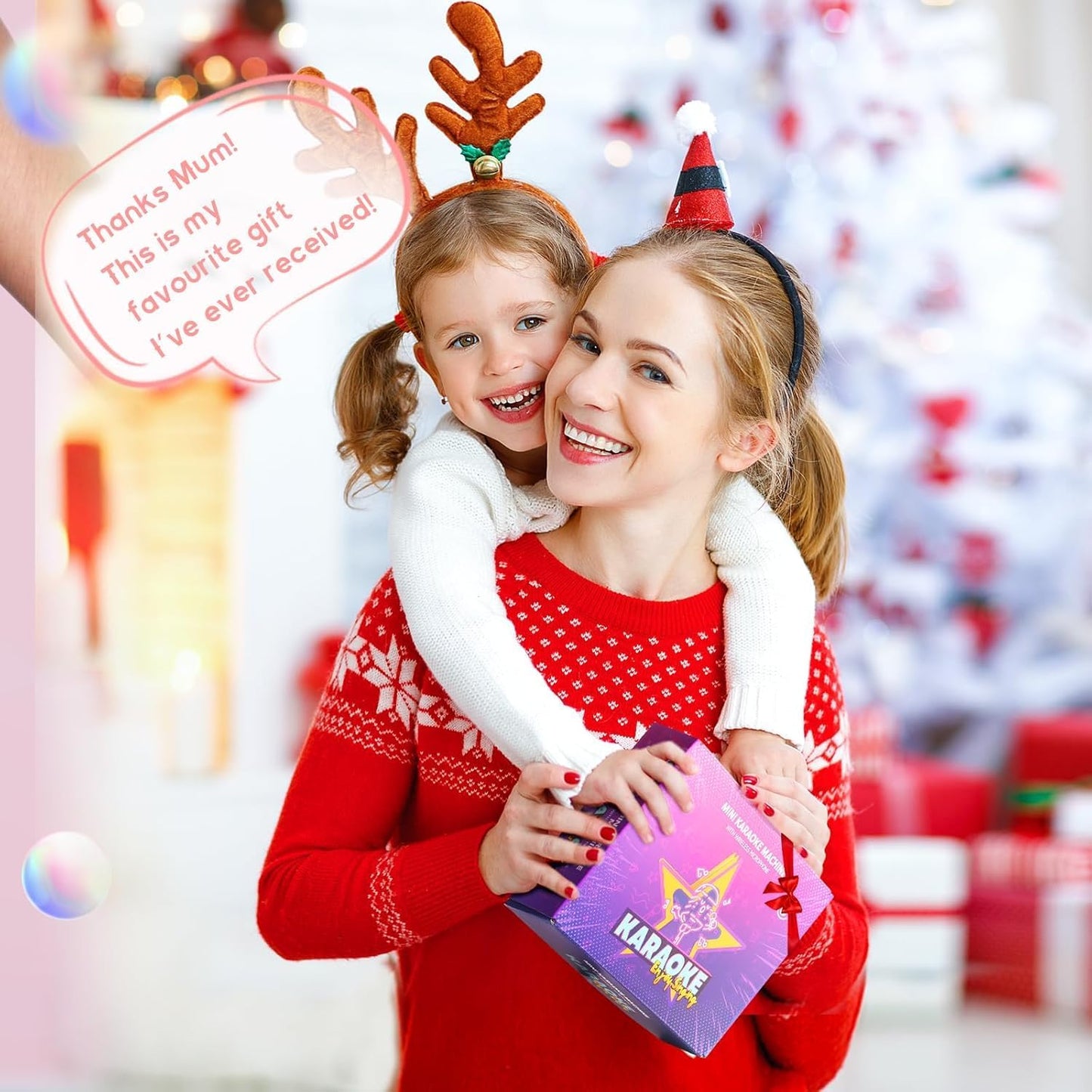 YLL Mini Karaoke Machine for Kids Adults, Portable Bluetooth Speaker with 2 Wireless Microphones, Birthday Gifts Toys for Girls Boys Ages 3, 4, 5, 6, 7, 8, 9,10,11,12+ Years Old Toddler (Orange)