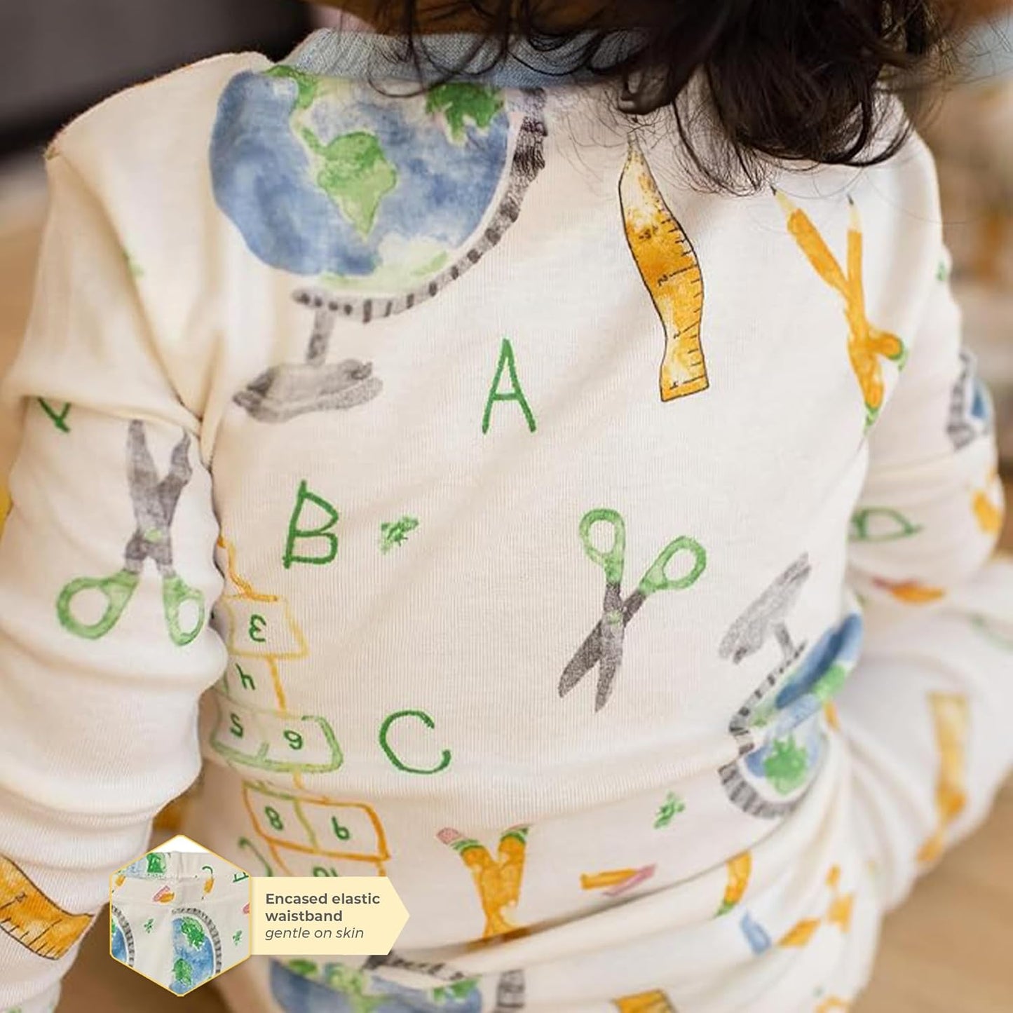 Burt's Bees Baby Boys' 2-Piece Long Sleeve Tee and Pants Organic Cotton Pajama Set