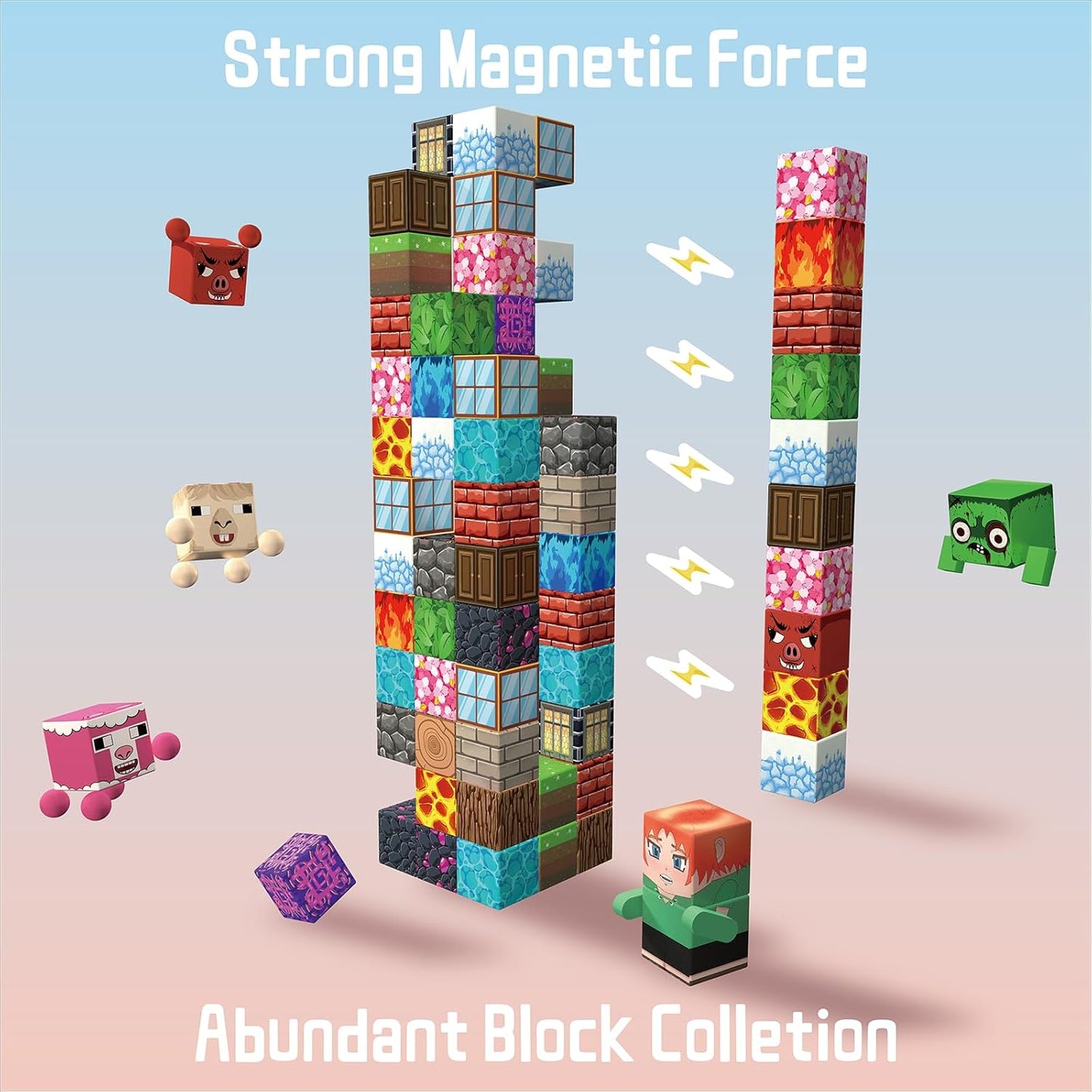 Magnetic Building Blocks Construction Set, Educational STEM Toy (Creators-Battle)