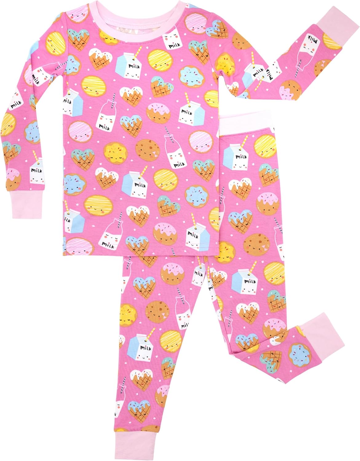 Little Sleepies Two-Piece Pajama Set for Boys & Girls, Soft Viscose from Bamboo Toddler Pajamas for Kids, Family Matching PJs