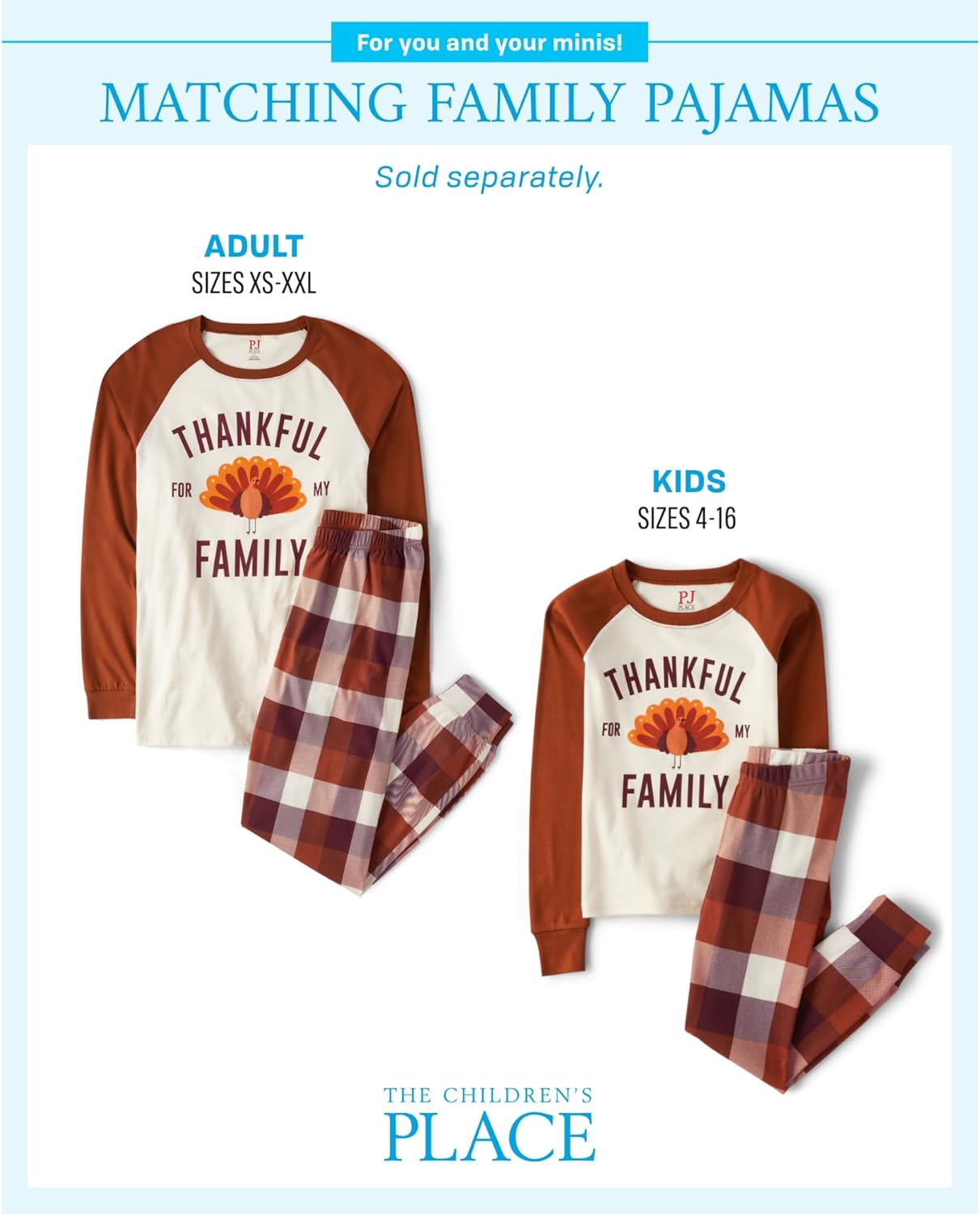 The Children’s Place Family Matching, Christmas and Holiday Pajama Sets, Cotton