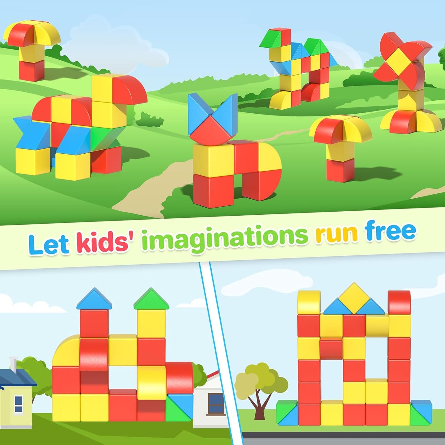 Magnetic Blocks Toddler Toys Educational Sensory Construction Magnet Building 1.34in Cubes Toy for Creative 3D STEM Learning, Montessori Gift for Ages 3+ Year Old Boys Girls Kids