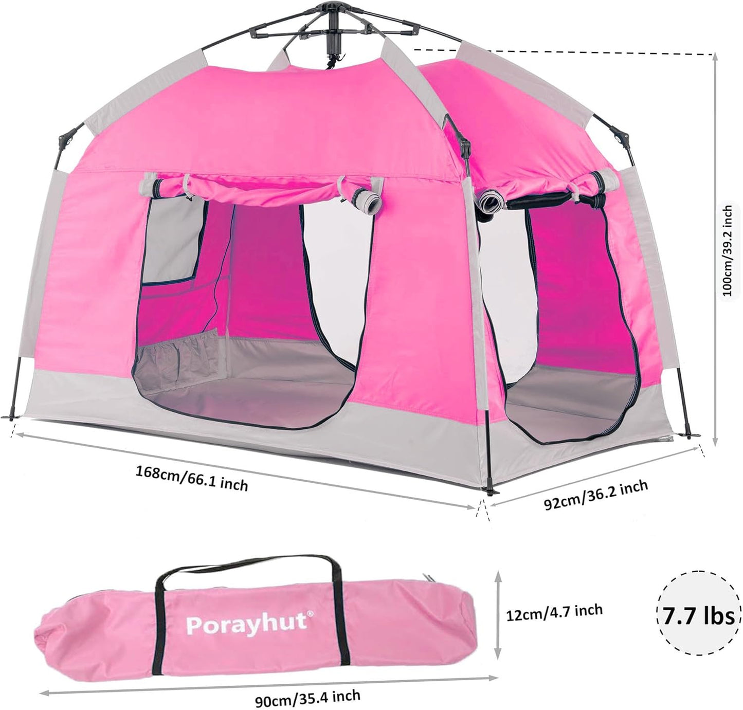 Kids Play Tent-Portable Playhouse Children House -Easy Set up Indoor Outdoor with Carry Bag for Kids-Light Strip Design for Night use -Space for Children and Parents-Birthday