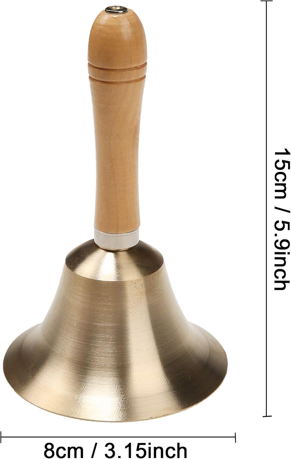 Super Loud Solid Brass Hand Call Bell