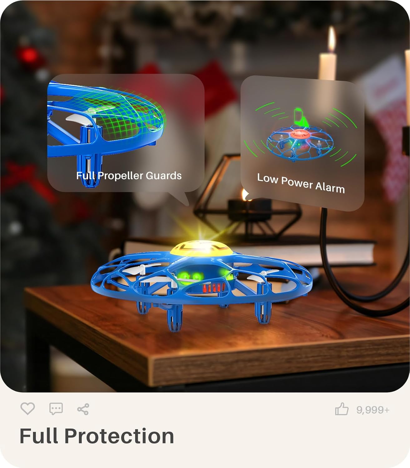 SYMA Kids Drone with 7-Color LED Light Modes, X660 Indoor Drone with Full Propeller Guard Headless Mode Rotary Ascent, Lightweight Easy to Fly Remote Control Airplane Gift for Adults Boys and Girls