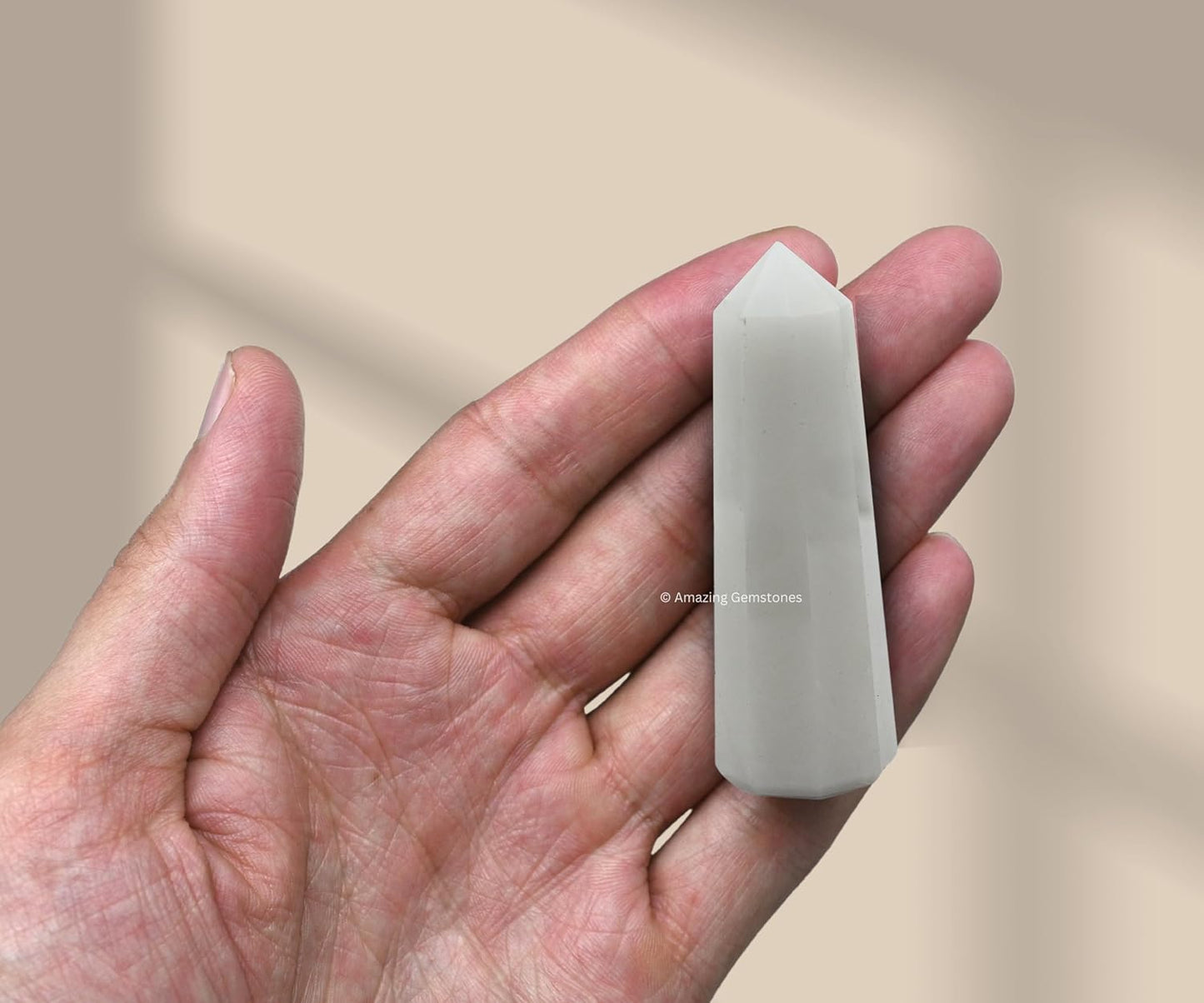 Amazing Gemstone Snow Quartz Crystal Towers - Natural Healing Crystal Point Obelisk for Reiki Healing and Crystal Grid (2" to 3" Inch)