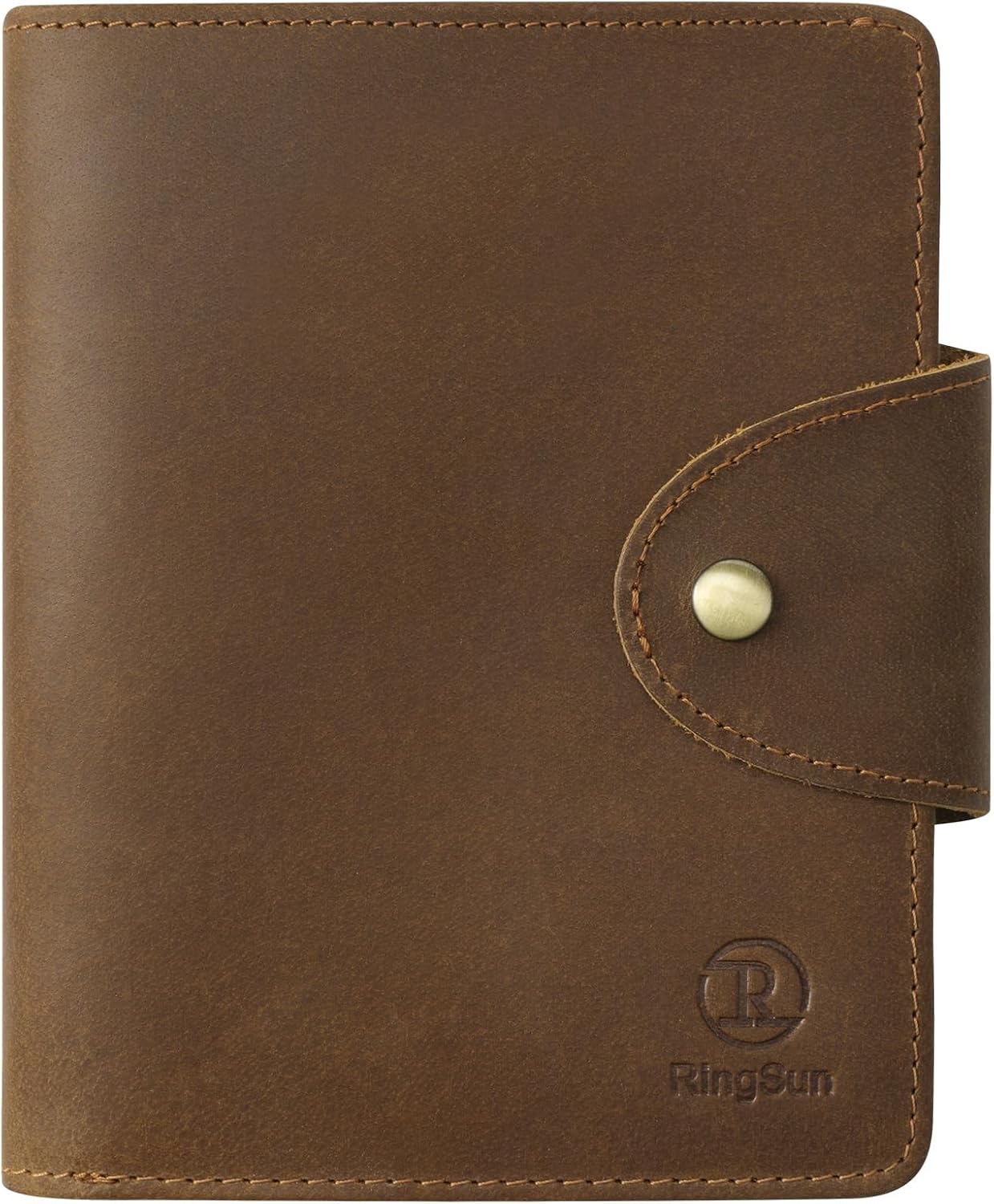 Ringsun Leather Passport Wallet for Men Women, RFID Passport Holder Case Travel Passport Cover for Family