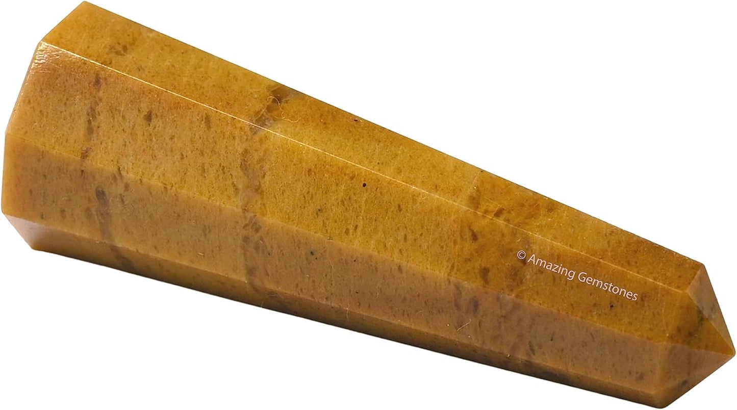 Amazing Gemstone Yellow Jasper Crystal Towers - Natural Healing Crystal Point Obelisk for Reiki Healing and Crystal Grid (2 to 3 Inch)