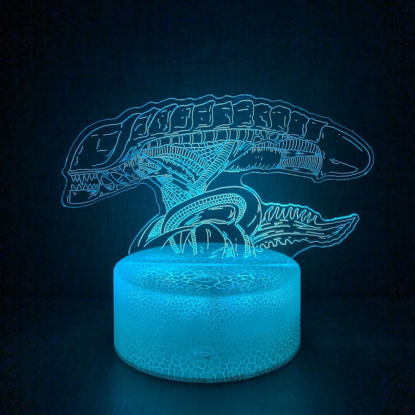 3D Alien Night Light, Monster Illusion Table Lamp with 16 Colors Remote Control Touch Lamp LED USB Night Light Desk Lamps Room Decorations Home Decor Holiday Birthday Light
