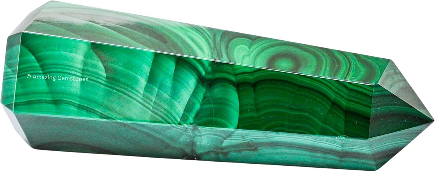 Amazing Gemstone Large Malachite Crystal Towers ~ Natural Healing Crystal Point Obelisk for Reiki Healing and Crystal Grid (5.5" to 6" INCH)