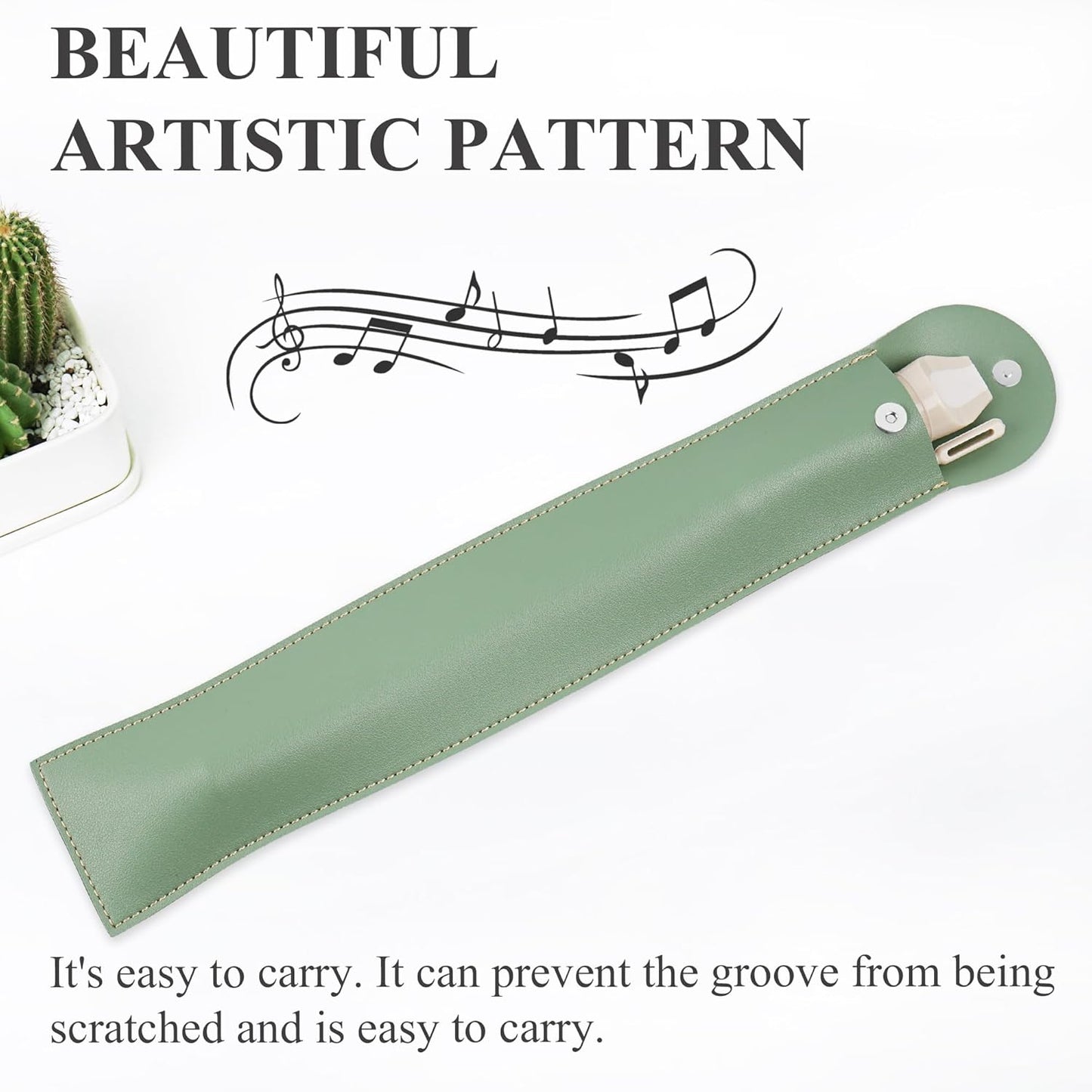 LIZIMANDU Recorder Instrument for Beginner Adults,8-Hole Soprano Descant Recorder Music Flute with with Cleaning Rod & Leather Case For Home Entertainment(2-Green)