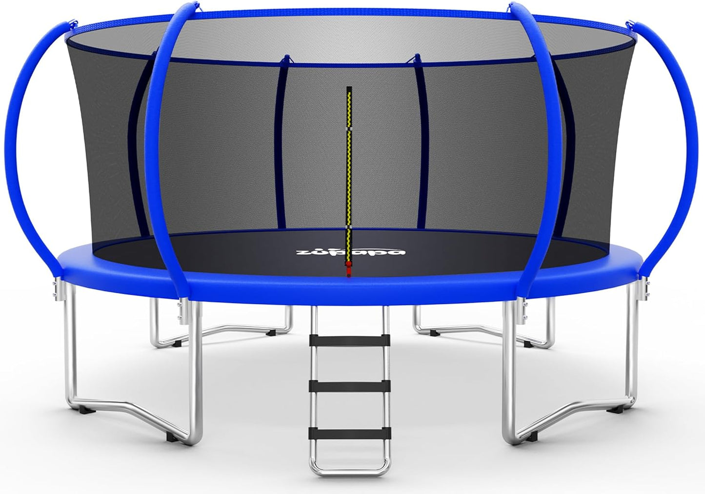 Zupapa 1500LBS Weight Capacity No-Gap Design Kids Trampoline 16FT 15FT 14FT 12FT 10FT Outdoor Safety Enclosure Trampolines with Non-Slip Ladder for Children, Adults & Family Backyard Fun